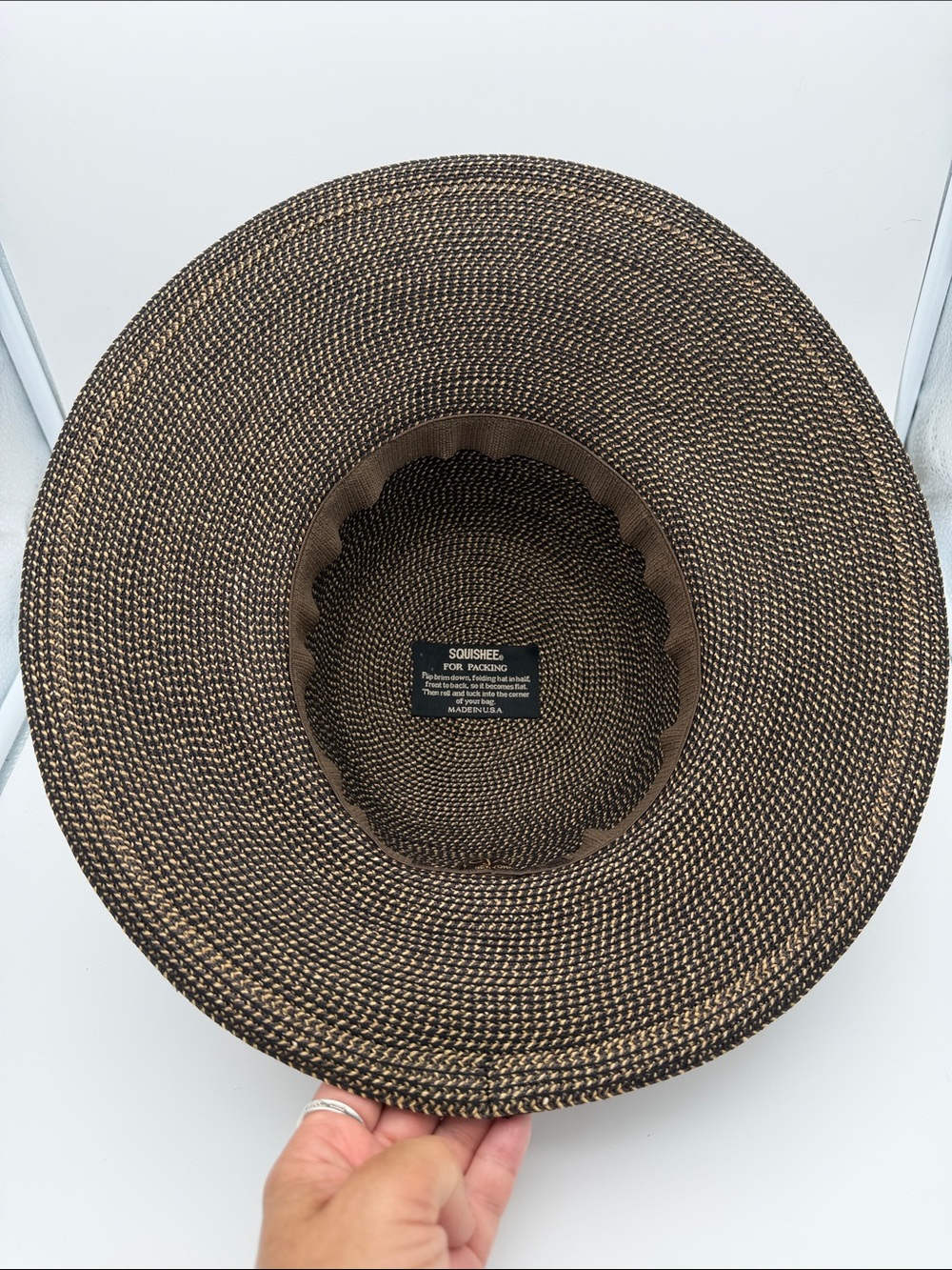 Eric Javits Hampton Squishee Straw Packable Rollable Hat UPF 50+ 4.5” Brim Span - Picture 10 of 16